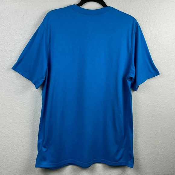 Nike T-Shirt Men's Sz L Dri-Fit Crew Neck Short Sleeve Athletic Training Blue - Picture 2 of 10